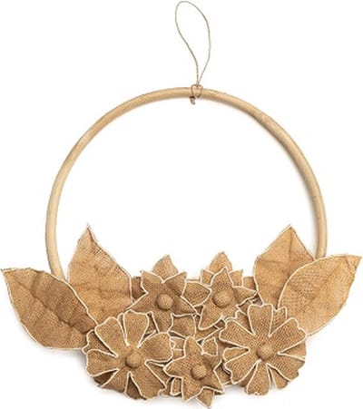 KidsDepot Flower Hoop Wanddecoratie o30cm - Jute - Natural