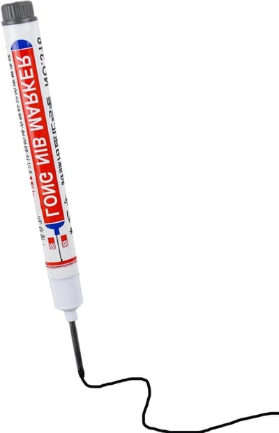 Diepgatmarkering Pen - Lange Punt Marker - Precisie Markeren - Sneldrogende Inkt - 18 g - Zwart