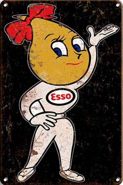 Signs-USA - Retro wandbord - metaal - Esso Drop Girl - 30 x 40 cm