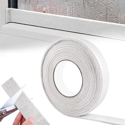Anti-condensatie strip voor ramen - Zelfklevende waterabsorberende tape - 3 cm x 4 m - Voorkom condensvorming, verbeter isolatie en bespaar energie met deze beige absorptieband