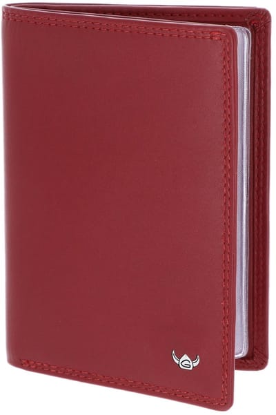 Golden Head Leren identiteitskaarthoesje Polo RFID Protect Ausweisetui 4430 Rot donkerrood