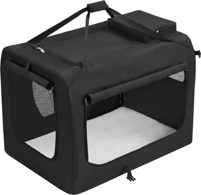 Feandrea - Hondenrugzak - Opvouwbare Hondenbench - Transportbox voor Honden - Met Handvatten en Opbergvakken