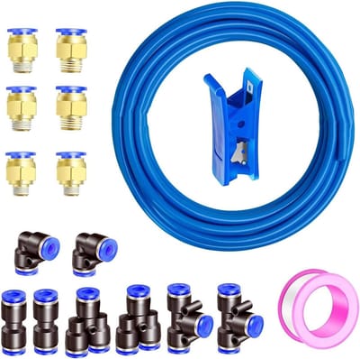 Blauwe Pneumatische Slang 10mm OD, 6.5mm ID, Polyurethaan PU, 10m Compressed Air Slang voor Pneumatische Apparaten met Snelle Ontkoppeling
