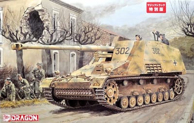 Dragon Modelbouwpakket Militaire voertuigen - 6414 Sd.Kfz.164 Hornisse Nashorn Early - Magic Track - Aluminum Barrel - Four Figures Plastic - 1:35 - Modelbouw