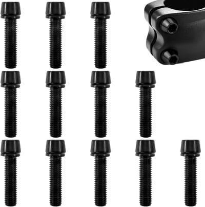 12 Stuks Fiets Handvat Bouten, M5 x 20mm Conische Schroeven, Wielas Schroeven en Stem Bouten met Ringen voor Racefiets en Mountainbike