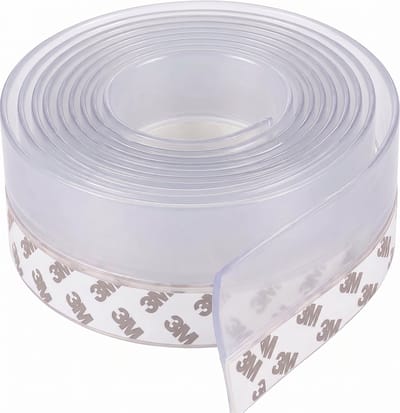 Tochtstrip voor Deuren - transparant - 5 Meter - 25mm - Hoogwaardig Silicone - Zelfklevend - ixen