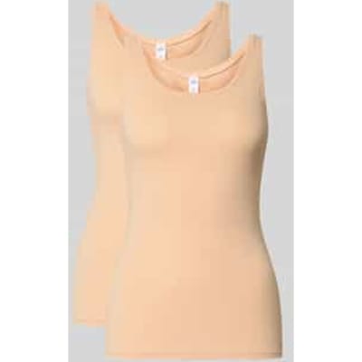 Slim fit tanktop van katoenmix