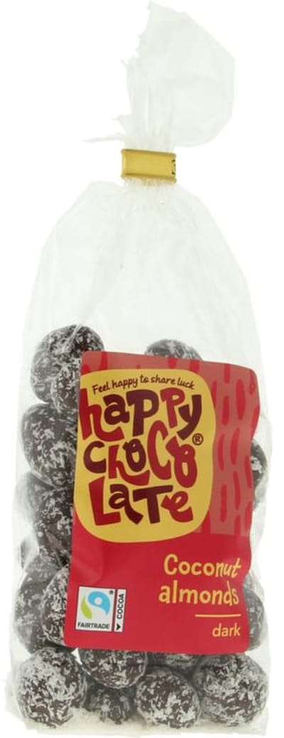 Happy Chocolate Puurchocolade Amandelen met Kokos 175GR