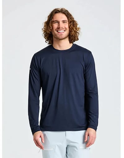 Slam Crew Sunblock 2.0 Uv-werende Langarm T-shirt Blauw L Man