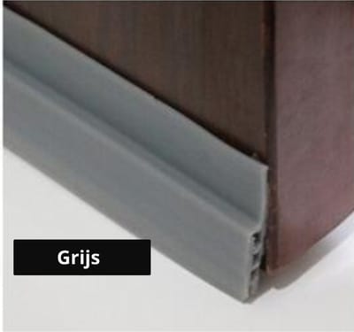 Tochtstrip - Aanpasbare Tochtstopper - Zelfklevende tochtstrip voor deuren – Tochthond – Tochtkussen – Tochtband – Duurzaam – Isolatie - Grijs - 100 cm x 5 cm