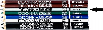D'Donna - Extra lang oogpotlood met puntenslijper - Zilver Grijs / Eye Liner - Grey - Waterproof - 1 stuks