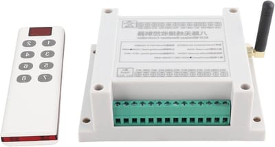 Allecto- Relaisbesturingsmodule - Industriële Thuisautomatisering - Afstandsbediening - 8-kanaals - Schakelmodule - Geschikt voor Merk - Zwart Model.