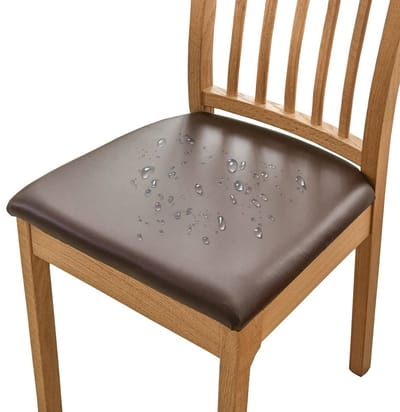 Dailygoods - Eetkamerstoelhoezen Set van 6 - Waterdicht PU Lederen Covers voor Stoelen