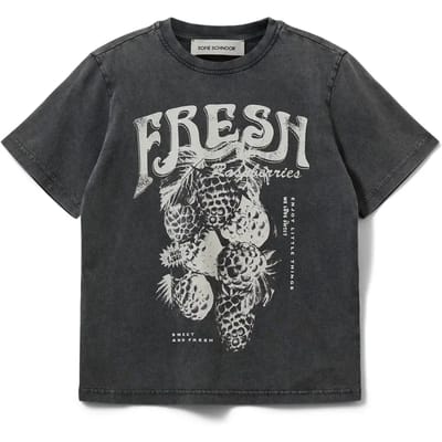 Sofie Schnoor - ZenaSY T-shirt - Stone washed black - Maat 128