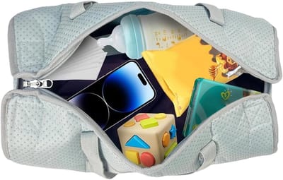 Vliegtuig Kinderbed - Vliegstoel Verlengstuk - Reizen met Kinderen - Compact Opvouwbaar - 30 x 26 x 5 cm - Blauw