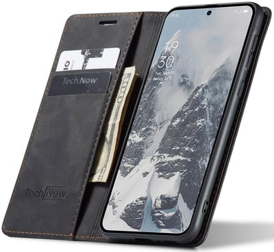 Hoesje geschikt voor OnePlus 13R - Book Case Leer Slimline Zwart