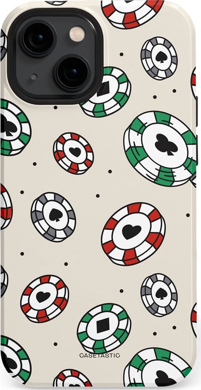 Casetastic Hoesje Geschikt voor Apple iPhone 13 Mini Magsafe - Stijlvolle Beschermende Duo-layer Case - Casino Chips Patroon