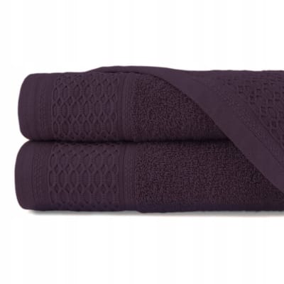 Solano Katoenen Handdoek 30x50 cm - Zacht & Absorberend - Aubergine