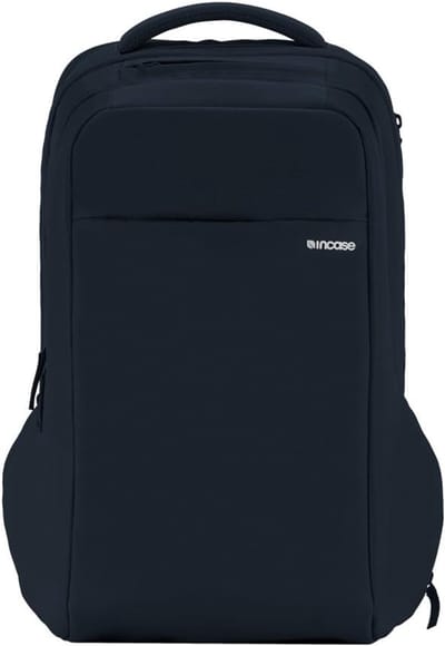 Marineblauwe laptoptas rugzak van nylon (39,6 cm) - Effen kleur