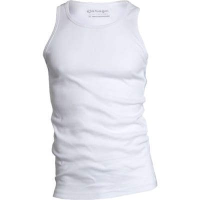 Garage 401 - Singlet Semi Bodyfit ronde hals wit S 100% katoen 1x1 rib