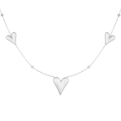 Bedelketting - Zilverkleurig- All The Love For You Ketting - Sieraden voor vrouwen - Ketting Dames - Cadeau