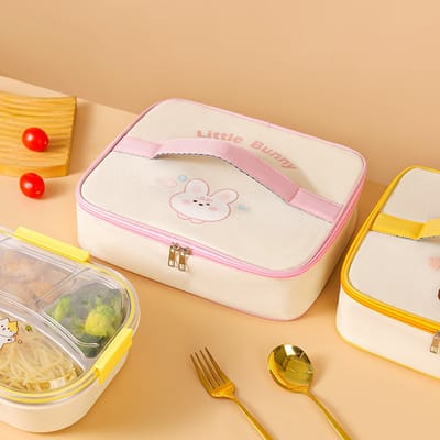 Geïsoleerde lunchtas – Voedselbewaartas – Thermische Bento-tas – Unisex geïsoleerde lunchtas – Met ritssluiting – Lichtgewicht lunchtas met grote inhoud – Ideaal voor kantoor, school en op reis – 28 x 23 x 7 cm
