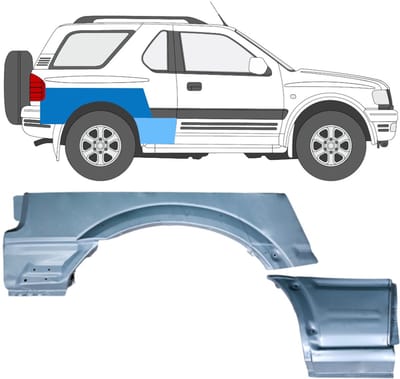 Reparatiepaneel achterspatbord voor Opel Frontera B 1999-2002 / Rechts / Set