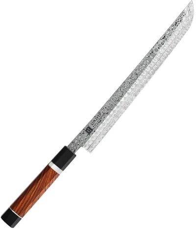 Professioneel Sakimaru Sashimi mes 27cm - 110 laags full Damascus - XinZuo F3 Zhen Series - Enkelzijdig geslepen Sushi mes