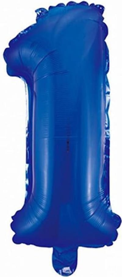 Folie Ballon Cijfer 1 Blauw 41cm