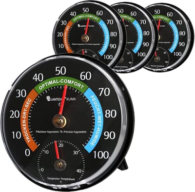 Combi Thermometer en Hygrometer voor Binnen - Analoge Luchtvochtigheidsmeter en Temperatuurmeter