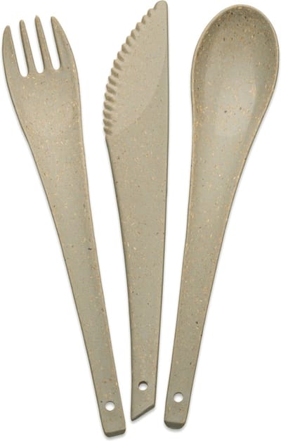 Koziol Bio-Circulair - Rio Bestekset Set van 3 Stuks - Gerecycled Zonnebloemolie - Bruin -