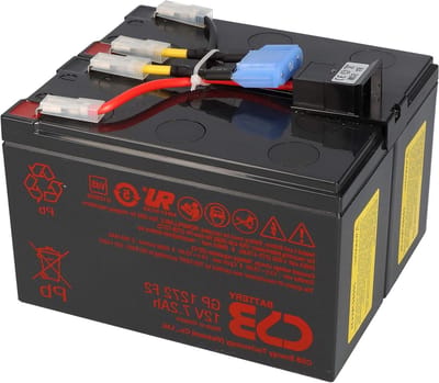 Vervangende Batterij - UPS Batterij - Stroom Beveiligen - Plug & Play - 12000 mAh - Zwart