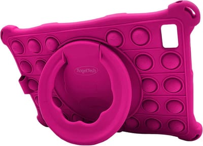 360° Verstelbare Beschermhoes voor AngelTech Kindertablet XL Pro II Roze