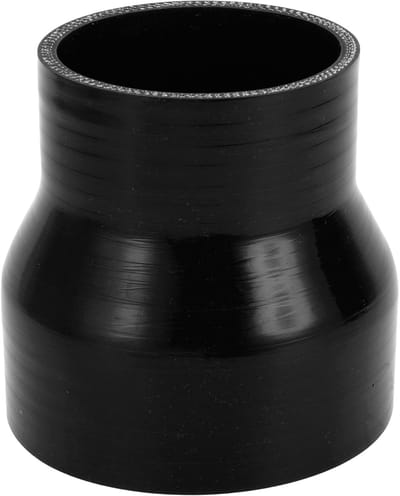 Dailygoods- Koelslang Siliconen - Binnendiameter 76 mm/102 mm - Lengte 100 mm - Temperatuur tot 300 °C - Meerlaags Geweven - Zwart - Siliconenslang