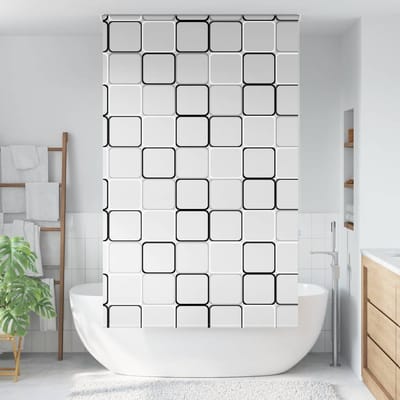 vidaXL - Doucherolgordijn - 130x240 - cm - stofbreedte - 126 - cm