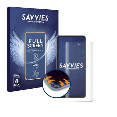 Savvies - Screenprotector voor realme GT 7T - Folie Beschermfolie transparant volledig dekking 4 Stuks