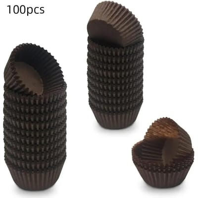 100 stuks Voedselkwaliteit Bakbeker Cupcake Vetvrij Wikkelpapier Cupcake Cake Bakvorm Decoratiegereedschap Muffin Vormpjes Papieren Bekertje Bakvormen