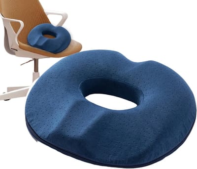 Donut -kussen - katoenen holle kussen, orthopedisch staartbeen ondersteuningskussen, niet -slip bodem met ergonomische vorm | zitten voor zwangerschapsherstel, postpartum pijnverlichting,