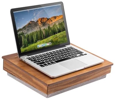LAPGEAR Schoolhuis schootbureau met opbergvakken - acaciahout - naturel - stijlnr. 45076
