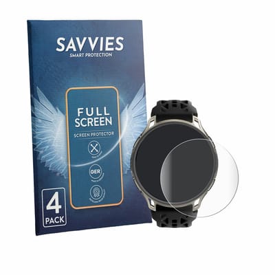 Savvies - Screenprotector voor Amazfit Cheetah 2 Pro - Folie Beschermfolie transparant volledig dekking 4 Stuks