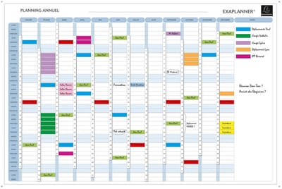 Exacompta Magnetische jaarplanning - Franse teksten - Wit - 56150E