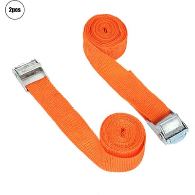 2 Pièces Sangles d'arrimage à cliquet à tirer Tendeur Pour Traction de Véhicule(1  2,5 m) orange