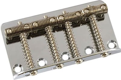 Allparts BB0355001 Vintage Stijl Nikkelen Basbrug met Schroefdraad Zadels
