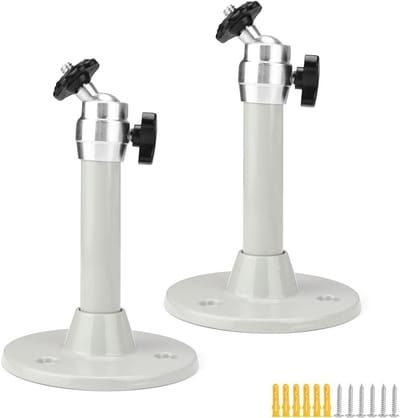 2 Stuks Plafond Projector Bevestiging, Wandbeugel met 360° Rotatie, Geschikt voor de meeste Projectoren (135mm, Zilvergrijs)