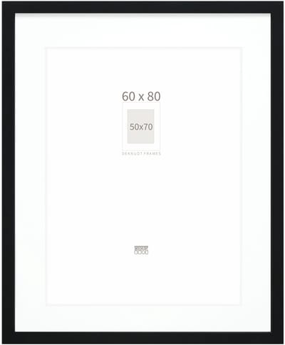 Deknudt Frames fotolijst - zwart met passe-partout - 50x70 / 60x80 cm