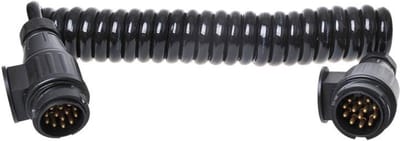 ProPlus Spiraalkabel - 13-polig - 8-aderig - 3,5 meter - PVC - zwart