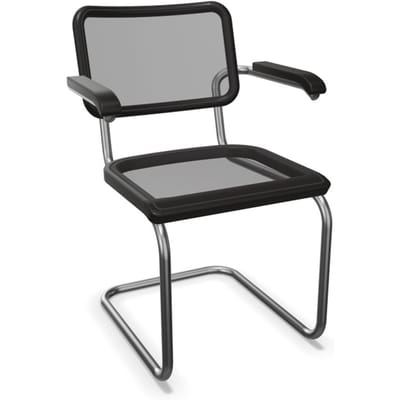Thonet S 64 N Sledestoel - Beuken zwart (TP 29) gebeitst - zonder glijders
