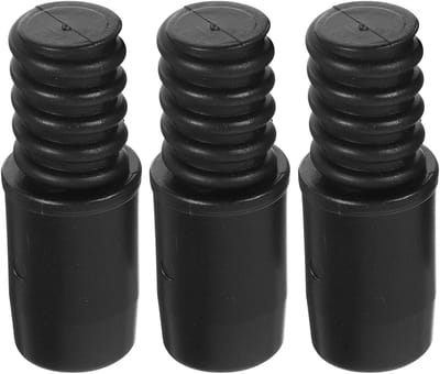 Bezemsteel Vervanging - Reparatieset Steel - Schoonmaak Werkzaamheden - Robuuste Constructie - 3 Stuks - Zwart