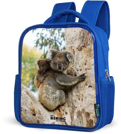 NoBoringSuitcases.com® - Rugzak blauw - Schooltas jongens - Koala - Wilde dieren - Boom - Natuur - Kinderen - Kinder rugtas jongen - Boekentas kind - Kinderrugzak voor school - Schoolrugzak