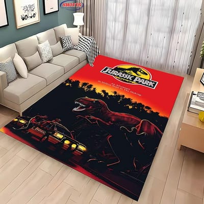 Klassieke Film Dinosaurus P-Park Groot Tapijt voor Thuis Woonkamer Kinderkamer Sofa Deurmat Keuken Vloerkleed Antislip Decor 40x60cm (16x24in)